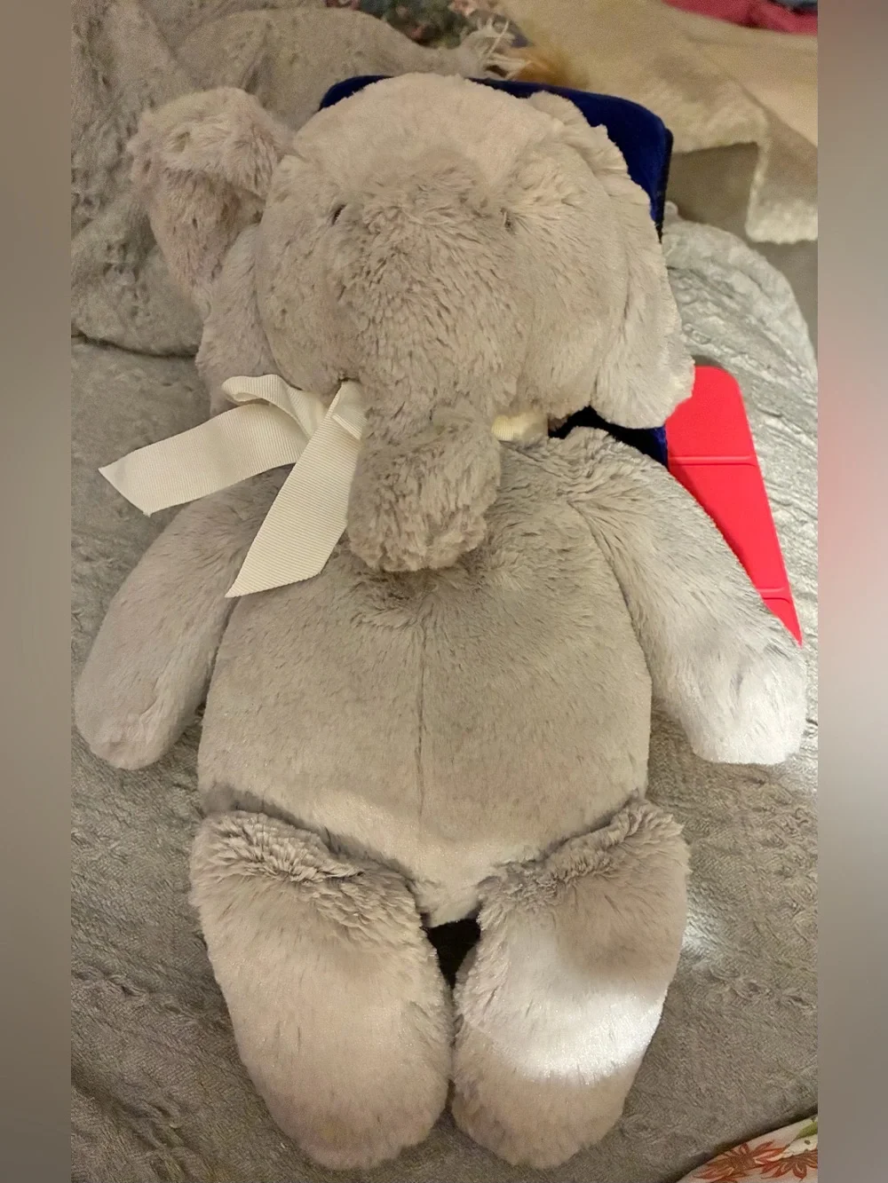 Pottery Barn Kids Nursery Collections Plush Grey Elephant. Clean & Sanitized. EC